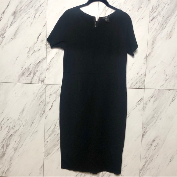 H&M Raw Hem Stretch Little Black Dress SZ M - Picture 1 of 6